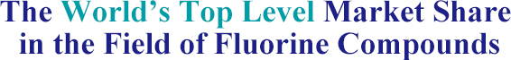 The World's Top Level Market Share in the Field of Fluorine Compounds